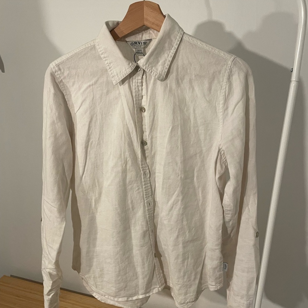 Orvis Men's Off-White Button Down Shirt